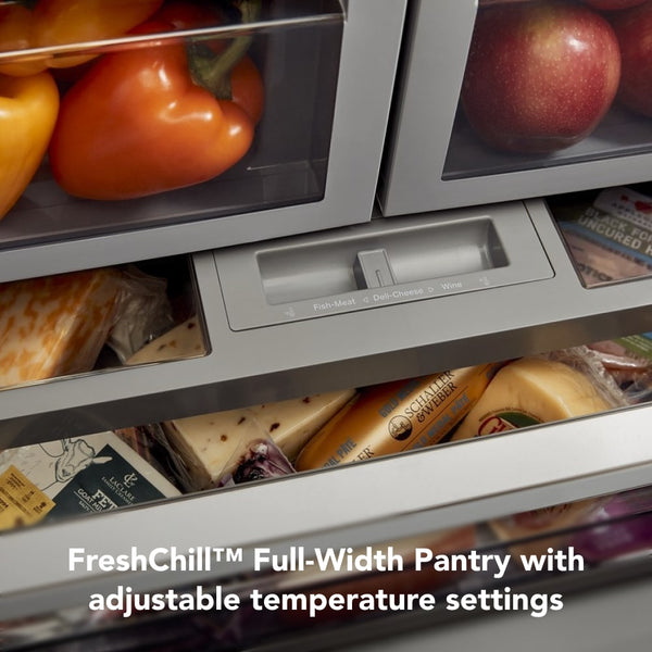 KitchenAid Standard-Depth 27-cu ft 3 -Door French Door Refrigerator with Ice Maker with Water and Ice Dispenser ( Stainless Steel with PrintShield Finish ) ENERGY STAR Certified