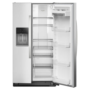 Whirlpool 20.85-cu ft Side-by-Side Refrigerator with Ice Maker ,Water and Ice Dispenser ( Fingerprint Resistant Stainless Finish )