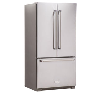 KitchenAid Counter-Depth 21.9000-cu ft 3 -Door French Door Refrigerator with Ice Maker with Water Dispenser ( Stainless steel )